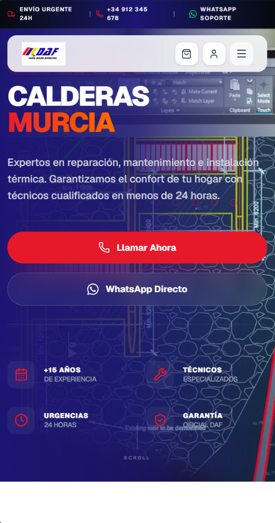 Dafservicios.es - Web responsive para smartphones